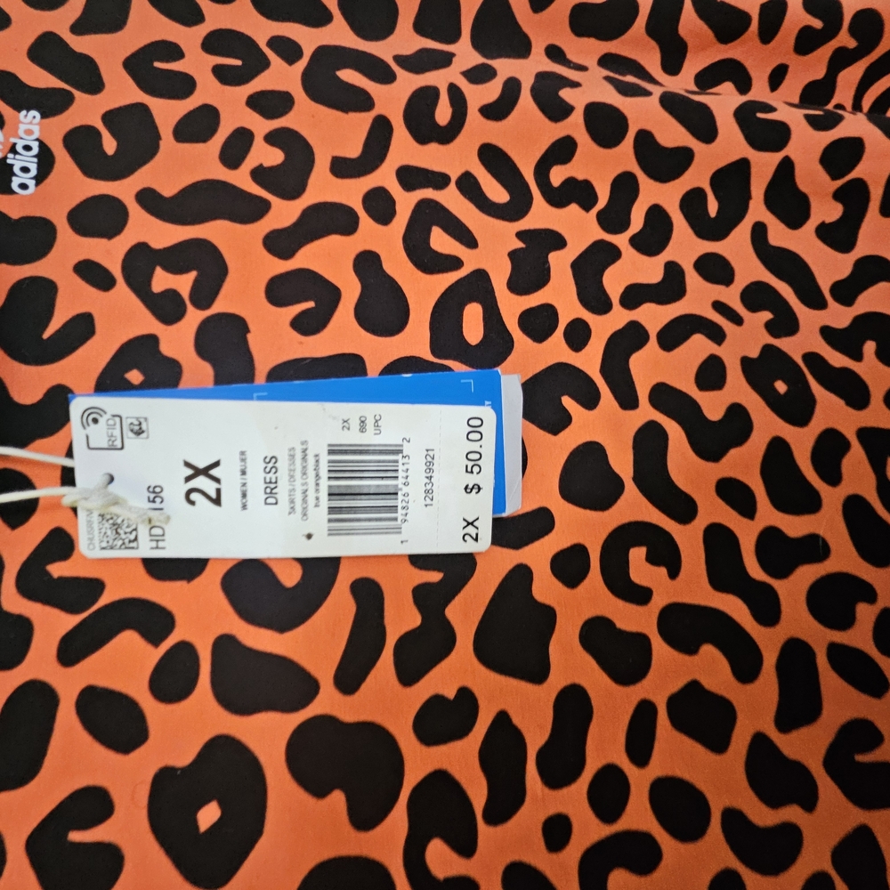 Adidas Orange Leopard Print Dress - Picture 5 of 6